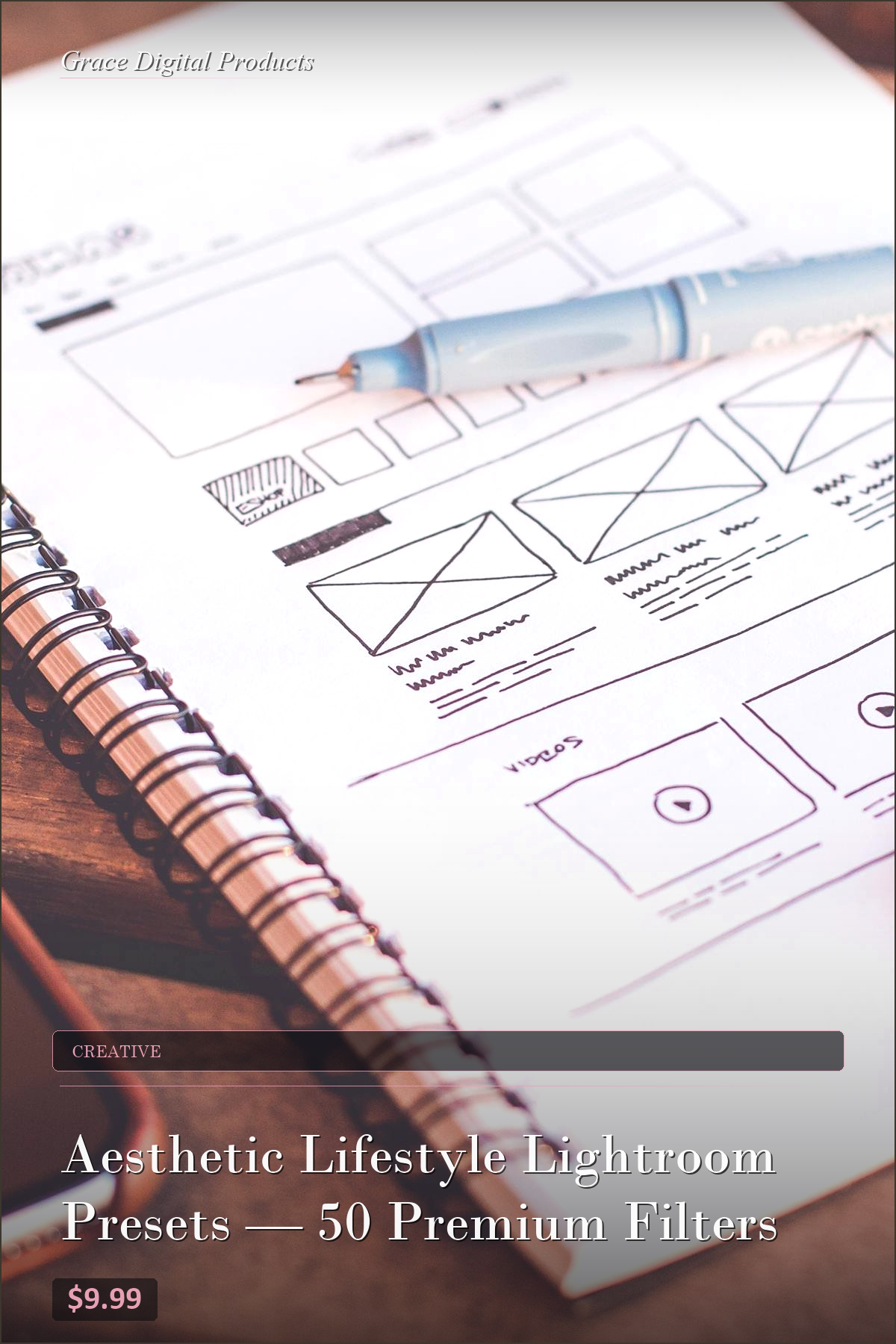 Aesthetic Lifestyle Lightroom Presets — 50 Premium Filters — Grace Digital Products | Instant Digital Download