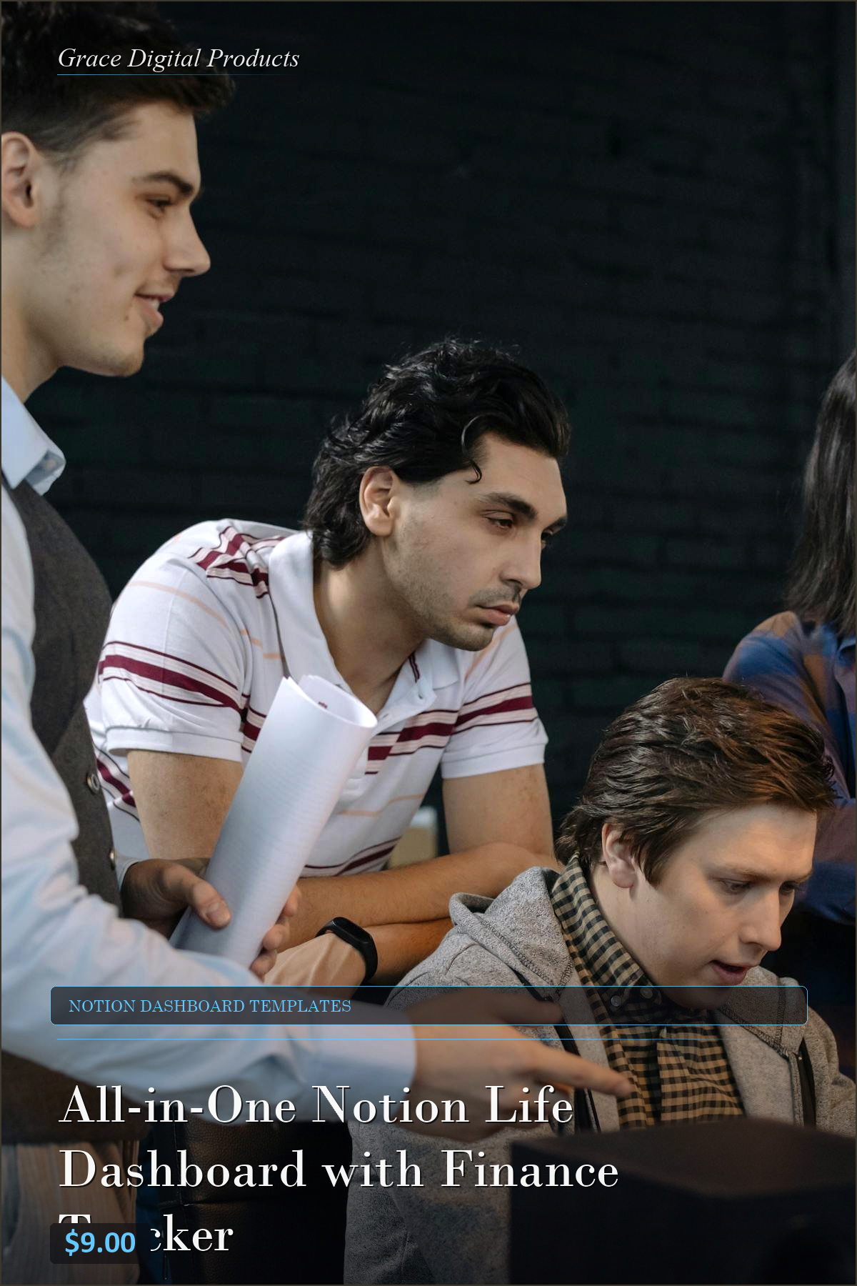 All-in-One Notion Life Dashboard with Finance Tracker — Grace Digital Products | Instant Digital Download