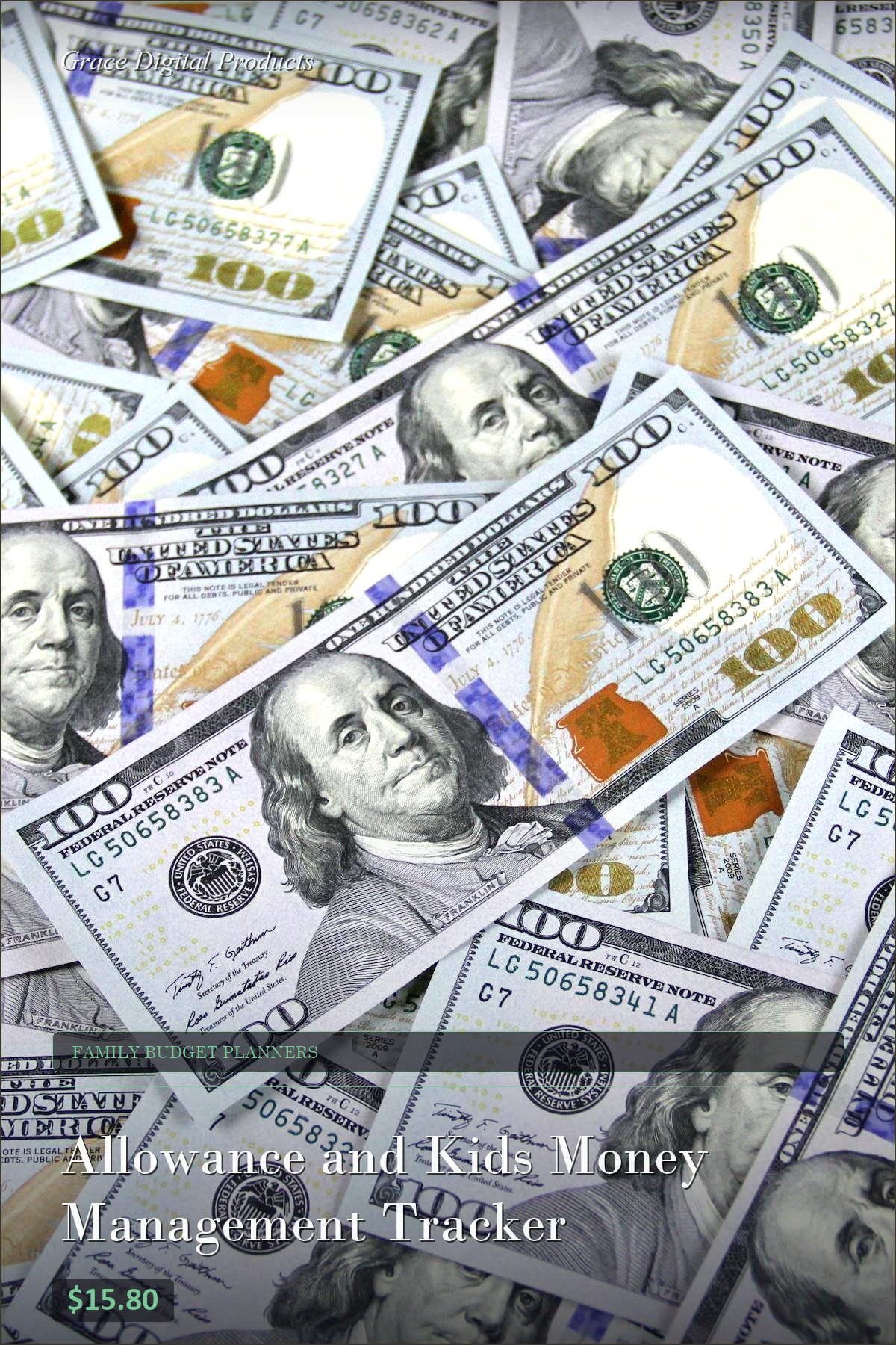 Allowance and Kids Money Management Tracker — Grace Digital Products | Instant Digital Download