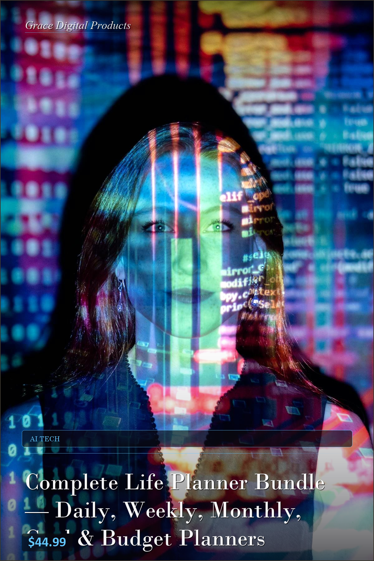 Complete Life Planner Bundle — Daily, Weekly, Monthly, Goal & Budget Planners — Grace Digital Products | Instant Digital Download