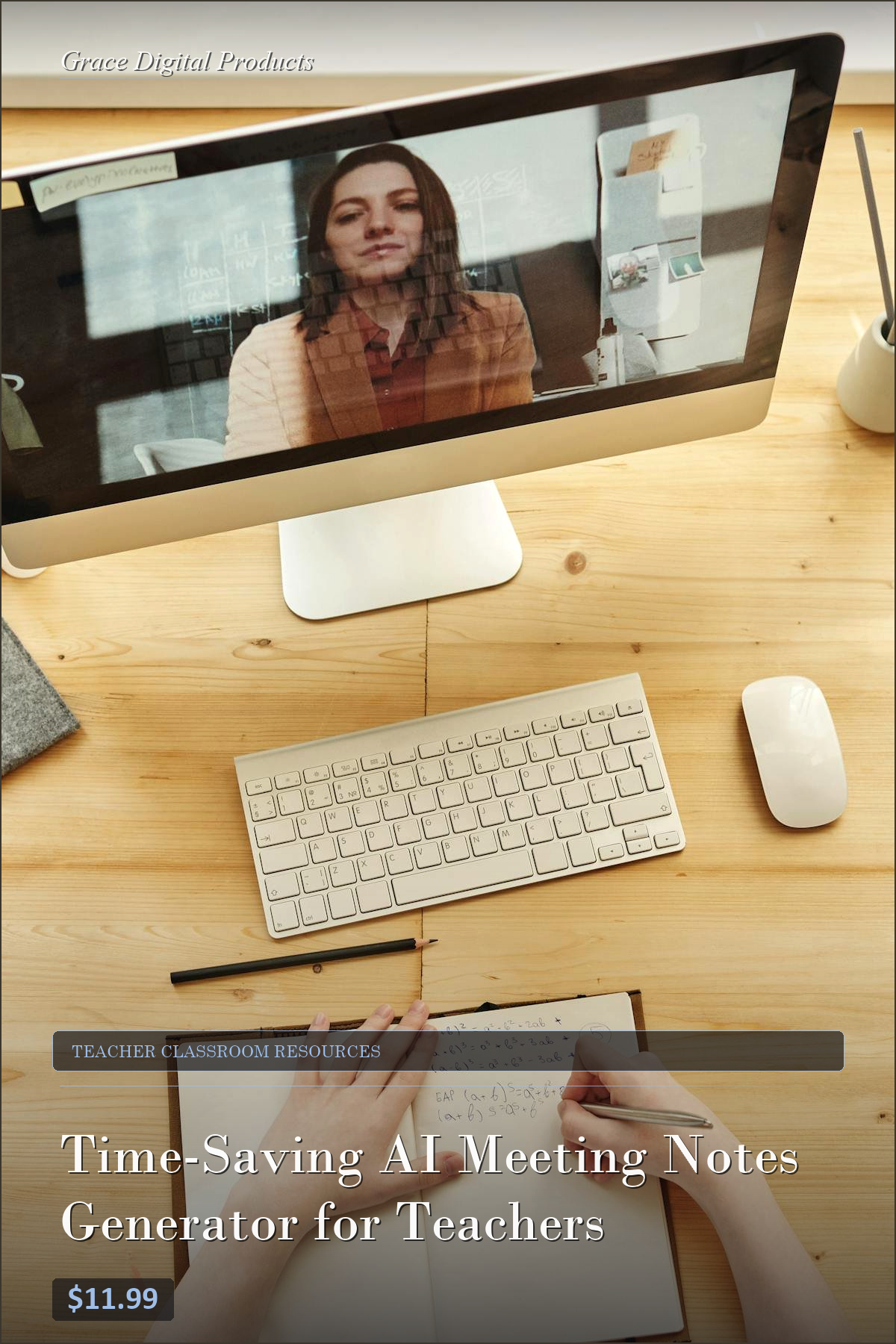 Time-Saving AI Meeting Notes Generator for Teachers — Grace Digital Products | Instant Digital Download