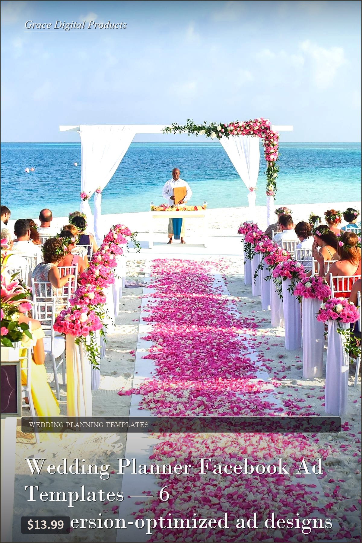 Wedding Planner Facebook Ad Templates — 6 conversion-optimized ad designs — Grace Digital Products | Instant Digital Download